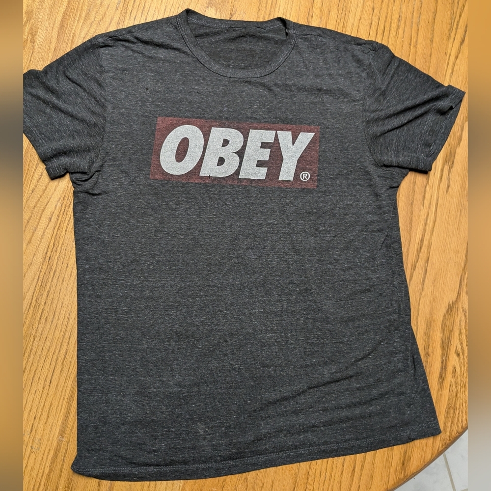 Obey Men's Charcoal T-Shirt